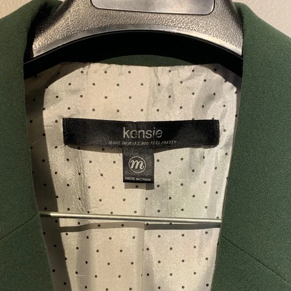 Kensie Women's Dark Green Single-Button Blazer Sz M - Picture 3 of 16